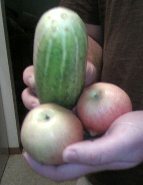 Two Fruit, One cucumber